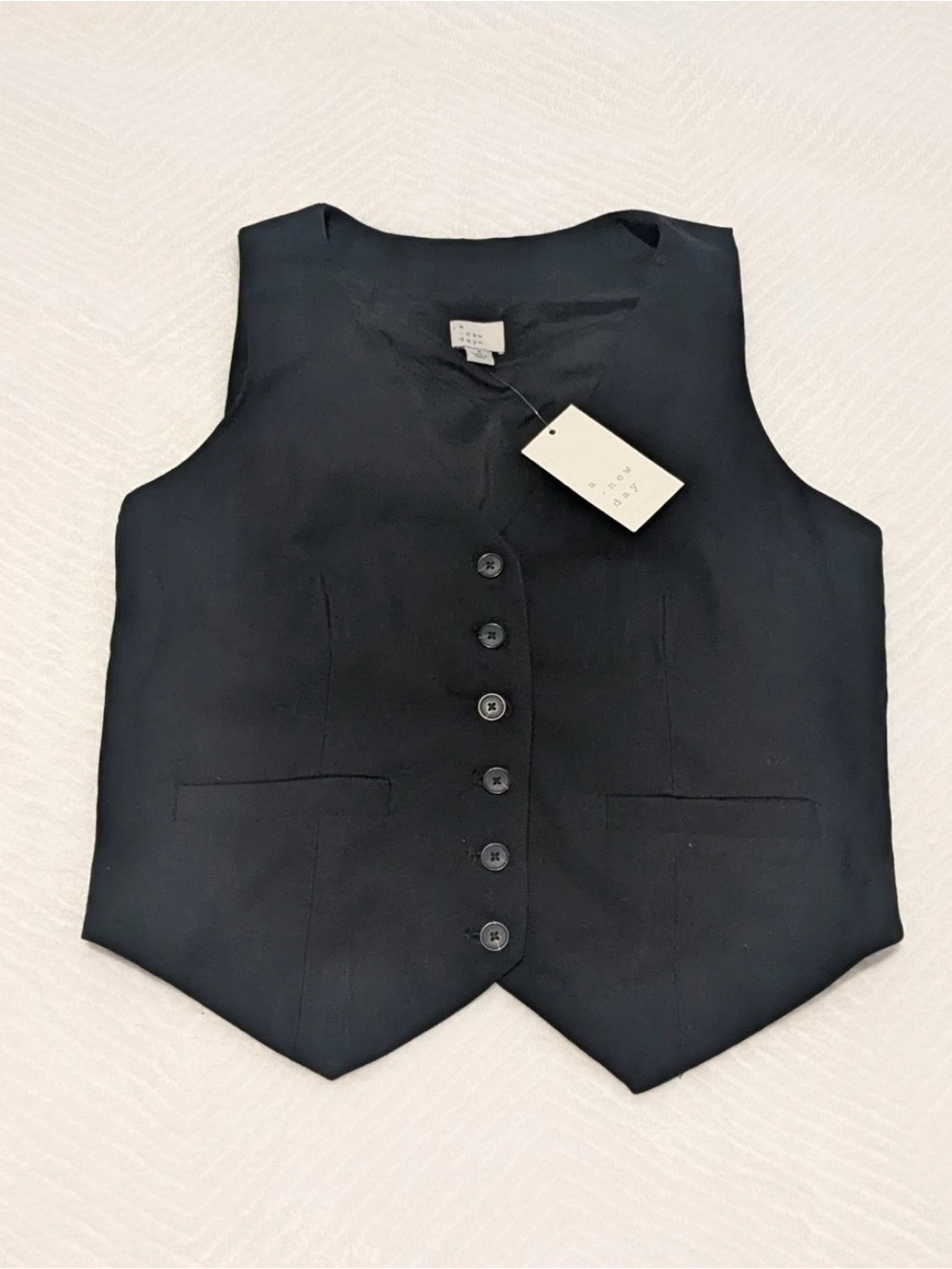 A New Day Black Vest Top Size XXL